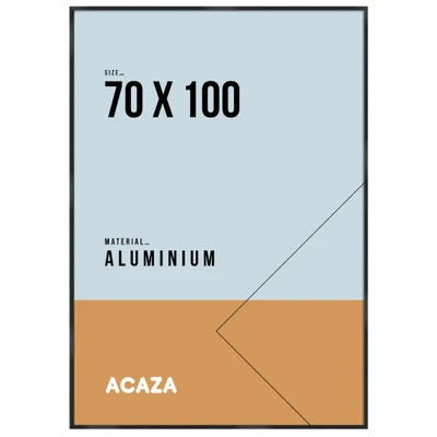 Afbeelding van ACAZA Fotokader, Posters van 70 cm x 100 cm, Aluminium, Plexiglas, Zwart