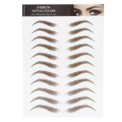 Afbeelding van Wenkbrauw Tattoo Sticker, Transfers Stickers Waterdicht 4D Haar Als Verzorging Vormgeven Sticker Valse Wenkbrauwen Langdurige Waterdichte Make up Transfers(BRUIN 10)