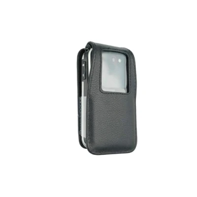 Afbeelding van caseroxx Leren etui met riemclip compatibel Emporia Joy LTE gemaakt van echt leer, en kijkvenster in zwart