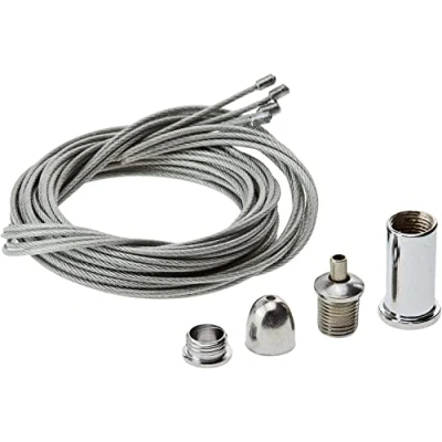Afbeelding van Jandei Universele ophangset, 4 staalkabels van 1 meter, inclusief accessoires (schroeven, pluggen, ringen), voor installatie LED panelen en andere plafondproducten