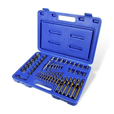 Afbeelding van CCLIFE 49 delige Bouten en Moer Remover Set met Sneldraaistaal Boorset 1/4&#039;&#039; Adapter, 8 19mm 3/8&#039;&#039; Vierkant Aandrijving Cr Mo Extractor Socket