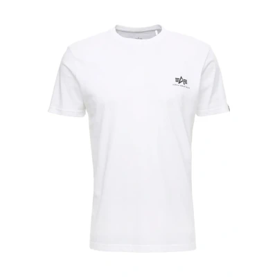 Afbeelding van Alpha Industries Small LOGO Tshirt print, Heren, Maat: Medium, White
