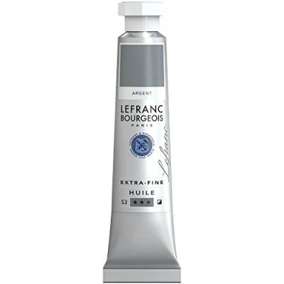 Afbeelding van Lefranc Bourgeois 405030 Extra fijne olieverf met hoogwaardige kunstenaarspigmenten, lichtecht, verouderingsbestendig 20ml Tube, Silver