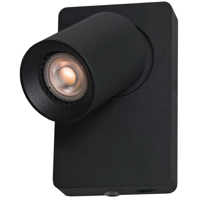 Afbeelding van Artdelight Wandlamp Megano 1 lichts zwart