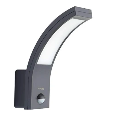 Afbeelding van Oktaplex Lightning LED Buitenlamp met bewegingssensor 10W, Rio Motion 3000K warm wit, wandlamp sensor IP54 antraciet