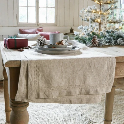 Afbeelding van LOBERON Tafelloper Brion beige