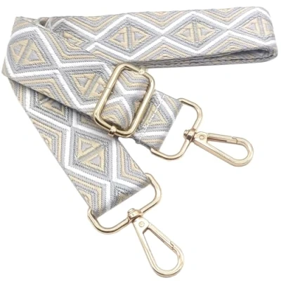 Afbeelding van Verstelbare, kleurrijke schouderriem voor damestassen, grijs, 80 130 cm, tasriem met gouden karabijnhaak, duurzaam, crossbody tas, gitaar, moderne tassen, accessoires, 3,8 1202