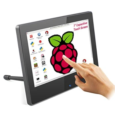 Afbeelding van ELECROW Draagbare Raspberry Pi Monitor, 7 inch HDMI touchscreen display met luidsprekers en instelbare achtergrondverlichting, voor Pi, Jetson Nano, Banana BB Black, PC