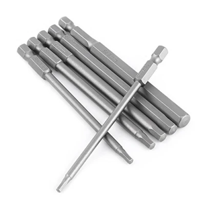 Afbeelding van 6 Stuks 100 Mm 1/4&quot;Magnetische Schroevendraaierbits, Verlenging Zeskantschroevendraaier Zeskantkop Voor Schroevendraaiers, Boren, Boren