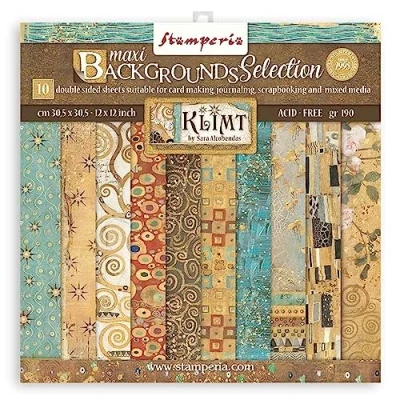 Afbeelding van Stamperia SBBL101 Scrapbooking Pad 10 Vellen cm 30,5 x (12&quot; 12&quot;) Maxi Achtergrond Selectie Klim, Papier, Veelkleurig,