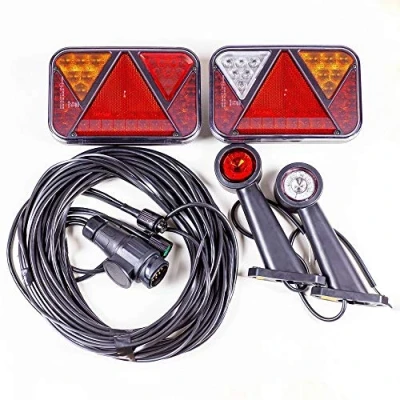 Afbeelding van Set: LED achterlichten Fristom FT 270, markeringslampen Horpol LD 726 met 7 m kabelboom 13 polig
