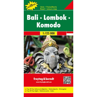 Afbeelding van F&amp;B Wegenkaart Bali, Lombok, Komodo: Schaal 1 : 125 000: AK 221