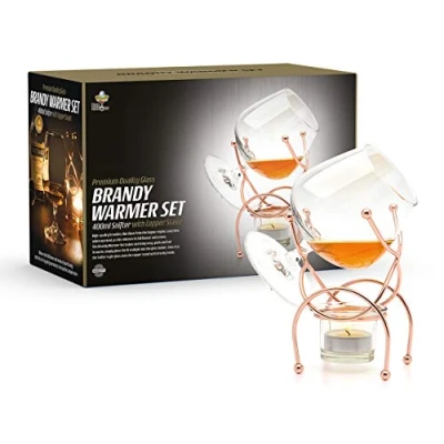 Afbeelding van CKB ltd cognac verwarmer snifter warmer glas set brandy glazen cognacglazen cognacglas proeverij cadeau geschenk drank remy martin