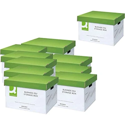 Afbeelding van Q Connect Zakelijke eenvoudige set up opbergdoos (10 stuks)