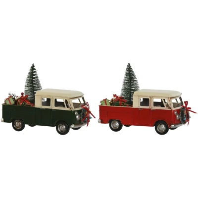 Afbeelding van Kerstversiering Home ESPRIT Rood Groen 26,5 x 12 19 cm (2 Stuks)