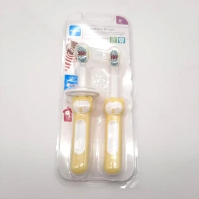 Afbeelding van Mam C121 baby&#039;s Brush Set met 2 tandenborstels voor vanaf 6 maanden, korte en compacte greep