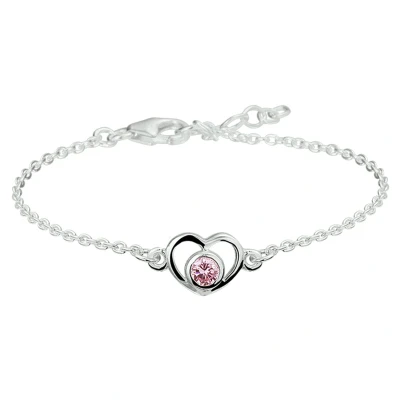 Afbeelding van armband hart en zirkonia 13 15 cm