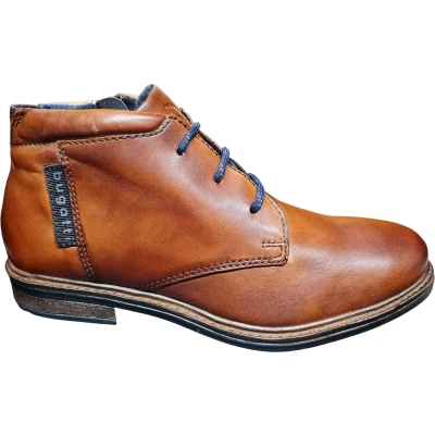 Afbeelding van bugatti Veterboots, Heren, Maat: 46, Cognac Leer