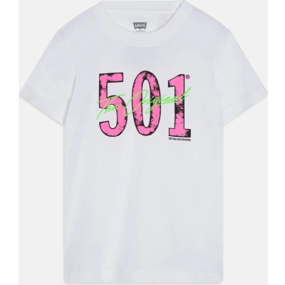 Afbeelding van Levi&#039;s 501 THE Original TEE Tshirt print voor kinderen, Maat: 176, Bright white