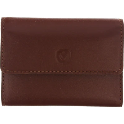 Afbeelding van Broekriem Portemonnee Leer Pasjeshouder voor aan riem of handtas klittenband muntvak 3 tot 6 pasjes RFID cognac bruin