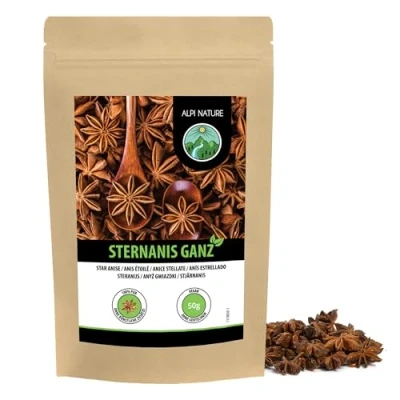 Afbeelding van steranijs heel (50g), hele capsules, 100% natuurlijk, steranijsthee uiteraard zonder toevoegingen,