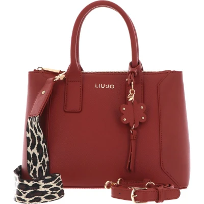 Afbeelding van LIU JO Handtas Schoudertas Aledis Boston Bag Red tea Rood