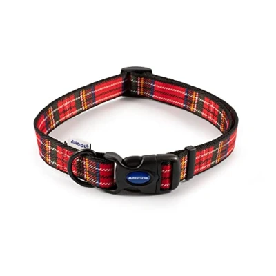 Afbeelding van Ancol Kleine rassen nylon verstelbare halsband, 45 70 cm, maat 5 9, rood