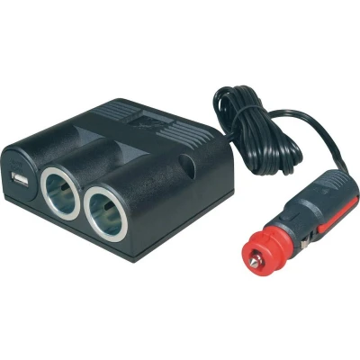 Afbeelding van ProCar 67335501 67335500 Sigarettenaanstekerverdeler Aantal sigarettenaanstekerbussen 2 x Interfaces: USB 1 Stroombel