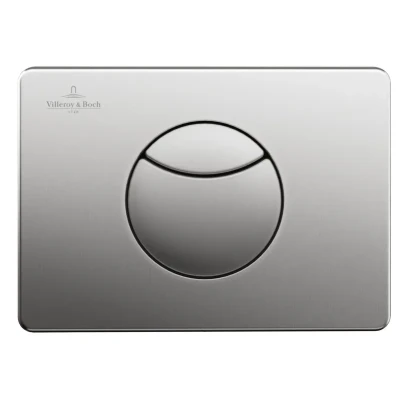 Afbeelding van Villeroy en boch viconnect installatiesystemen wc bedieningsplaat 100m spoeling met 2 hoeveelheden stainless steel 922485lc