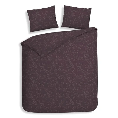 Afbeelding van Heckettlane Alloro flanel dekbedovertrek Lits jumeaux (240x200/220 cm + 2 slopen) Paars