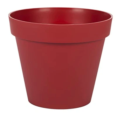 Afbeelding van EDA Ronde bloempot Toscane, Ø 25 cm volume 6 l x H 21 robijnrood