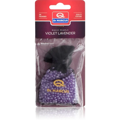 Afbeelding van Dr. Marcus Magic Pearls Violet Lavender luchtverfrisser met neutrafresh technologie Autogeurtje voor in de auto, thuis of kantoor Tot 45 dagen geurverspreiding 20 gram