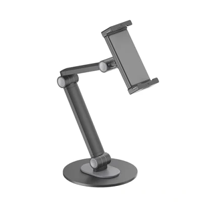 Afbeelding van PureMounts® Tabletstandaard, 4,7&quot; tot 12,9&quot; tablets, 360 draaibaar, 1 kg draagkracht, siliconen pad, zwart