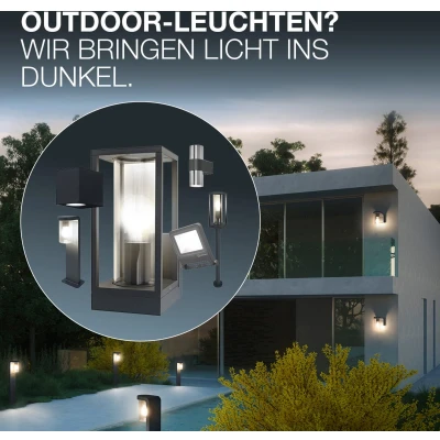 Afbeelding van LEDVANCE ENDURA CLASSIC ISIDOR W buitenlantaarn, wandlamp, GU10 fitting, donkergrijs, aluminium, snelle en eenvoudige installatie, matte diffusor, IP65 beschermingsklasse, buitengebruik