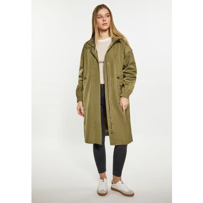Afbeelding van DREIMASTER Maritim Dames Regenjas Gemaakt Van Gerecyclede Materialen XL / Militaire Olijf 100% Gerecycled Polyester