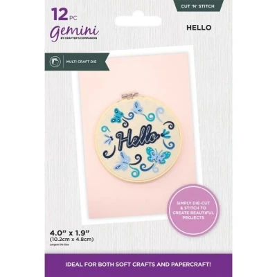 Afbeelding van Gemini Multimedia Snijmal Cut ‘N’ Stitch Hello