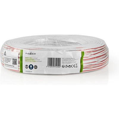 Afbeelding van Luidsprekerkabel CCA 2 x 0,75mm2 Wit 100 meter