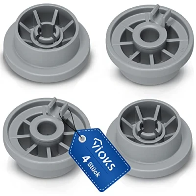 Afbeelding van VIOKS 4 stuks mandrollen vaatwasser ondermand vervanging voor wielen Bosch 00165314 vaatwasserwielen &amp; Siemens reserveonderdelen