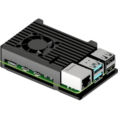 Afbeelding van Joy it Armor Case BLOCK ACTIVE SBC behuizing Geschikt voor serie: Raspberry Pi Incl. actieve koeler Zwart