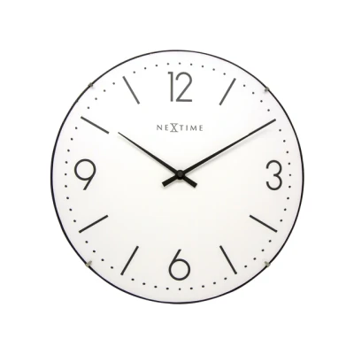 Afbeelding van Nextime wandklok Basic Dome Wit