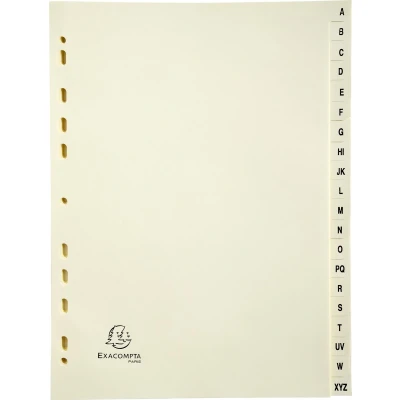 Afbeelding van Tabblad karton 155g 20 tabs a tot z A4 Exacompta