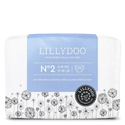 Afbeelding van LILLYDOO Huidvriendelijke luiers maat 2 (4 8 kg), 25 stuks (FSC Mix)