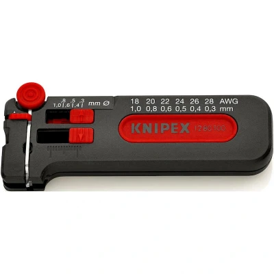 Afbeelding van KNIPEX 12 80 100 SB Draadstripper Geschikt voor: CU kabel 0.3 tot 1 mm