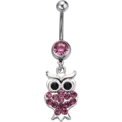 Afbeelding van Fako Bijoux® Navelpiercing Uiltje Roze