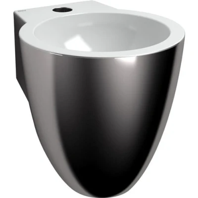 Afbeelding van Fontein Clou Flush 6 met Plug en Bekersifon 27x31.5x28 cm Platina/Wit Keramiek (1 kraangat)