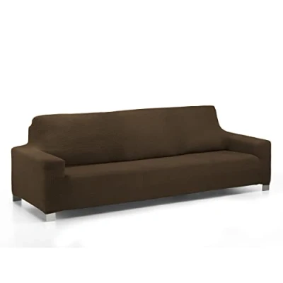 Afbeelding van Martina Home Super elastische bankovertrek, meerkleurig, aanpasbaar, Daytona, chocolade, 3 zits