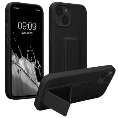 Afbeelding van kwmobile back cover voor smartphone Compatibel met Apple iPhone 13 1x beschermhoesje van kunststof In zwart