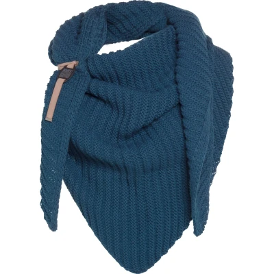Afbeelding van Knit Factory DEMY Halsdoek, Dames, Maat: One Size, Petrol
