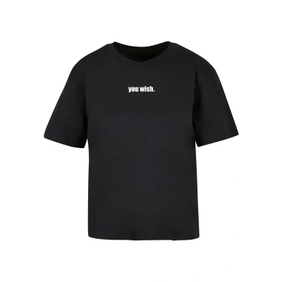Afbeelding van Mister TEE YOU WISH Tshirt print, Dames, Maat: Medium, Black