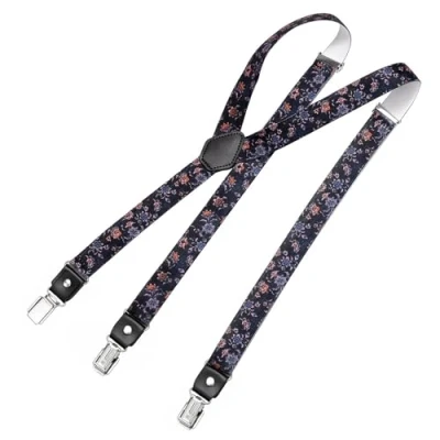 Afbeelding van DonDon smalle bretels 2,5 cm 3 Y vormige clips elastisch en in lengte verstelbaar verschillende uitvoeringen Bloemen